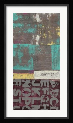 Framed Letters and Paint I Print