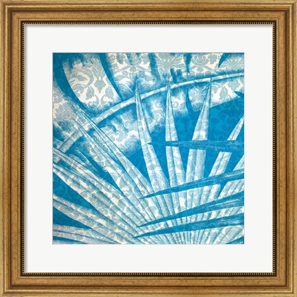 Framed Damask Palms I Print