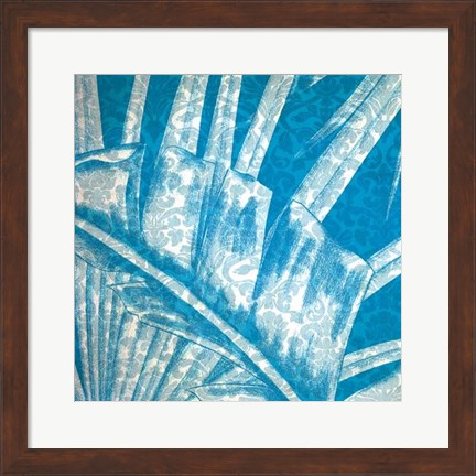 Framed Damask Palms III Print