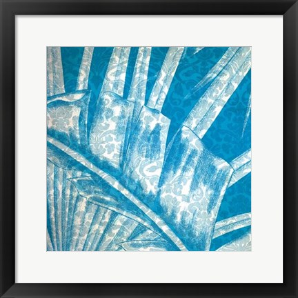 Framed Damask Palms III Print