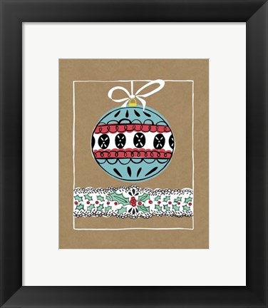 Framed Holly Jolly Christmas I Print