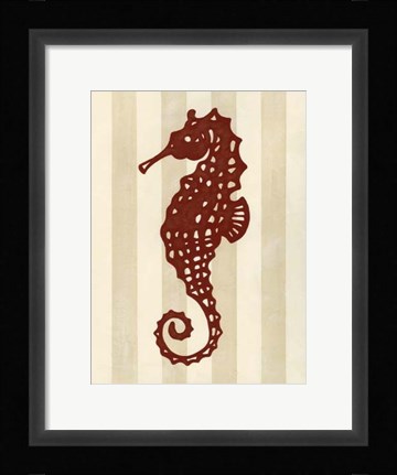 Framed Sea Life Silhouette I Print