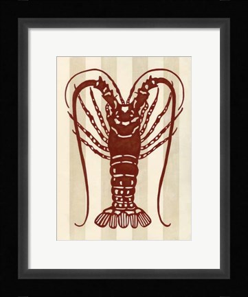 Framed Sea Life Silhouette IV Print