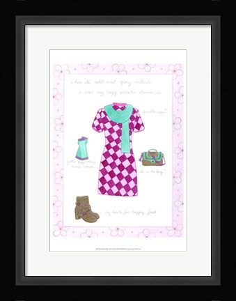 Framed Fashion Diary III Print