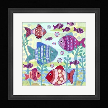 Framed Ocean Fish I Print