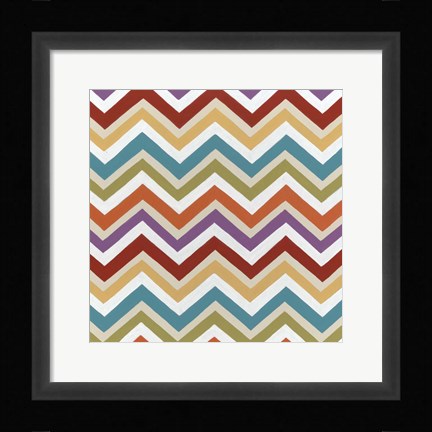 Framed Retro Pattern III Print