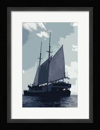Framed Caribbean Vessel I Print