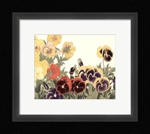 Framed Small Japanese Flower Garden V Print