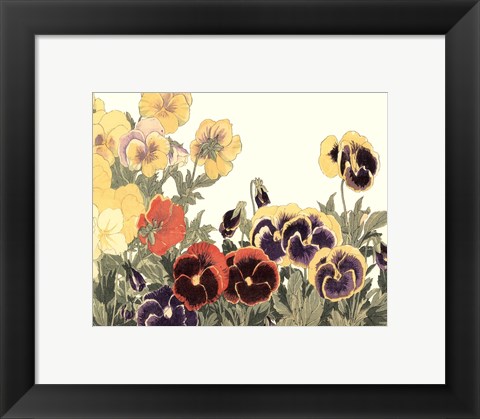 Framed Small Japanese Flower Garden V Print