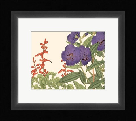 Framed Small Japanese Flower Garden VI Print