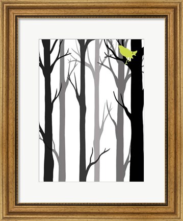 Framed Forest Silhouette II Print
