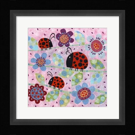 Framed Lady Bugs Print
