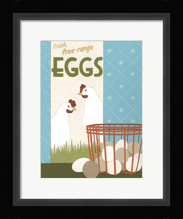 Framed Free-Range Eggs Print