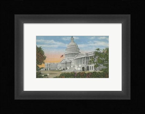 Framed Capitol Building, Washington, D.C. Print