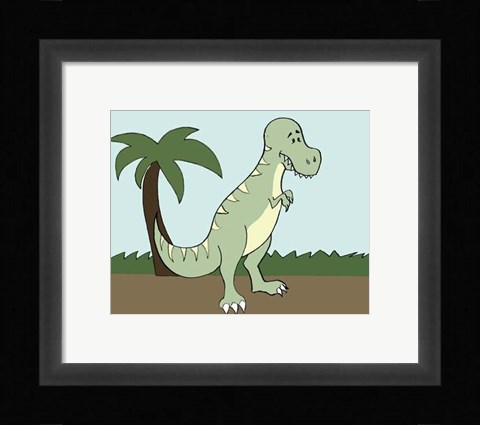 Framed Prehistoric Playtime I Print