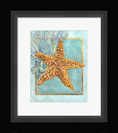 Framed Starfish and Coral Print
