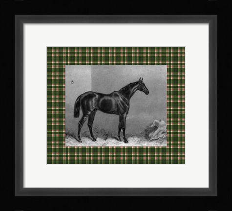 Framed Equestrian Plaid I Print