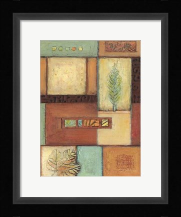 Framed Nature Collage I Print