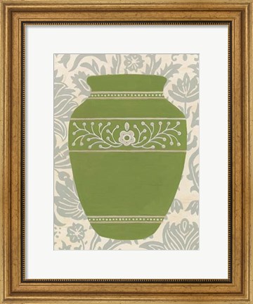 Framed Pottery Patterns III Print