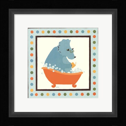 Framed Rub-A-Dub Dino III Print