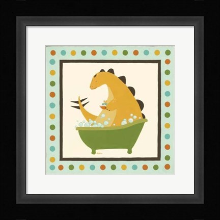 Framed Rub-A-Dub Dino IV Print