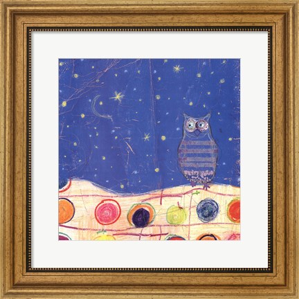 Framed Feathers, Dots &amp; Stripes II Print