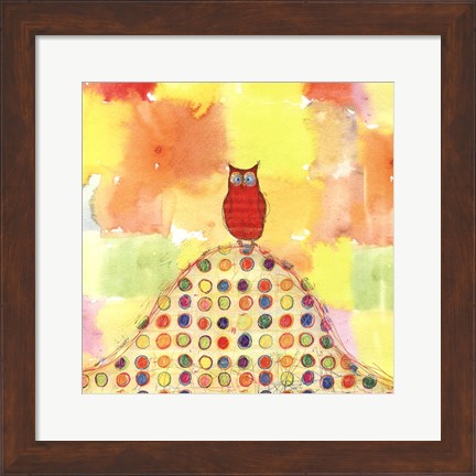 Framed Feathers, Dots &amp; Stripes XI Print
