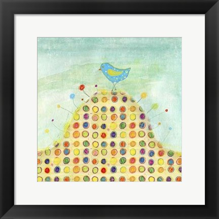 Framed Feathers, Dots &amp; Stripes XIII Print