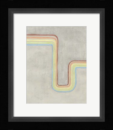 Framed Retro Rhythm I Print