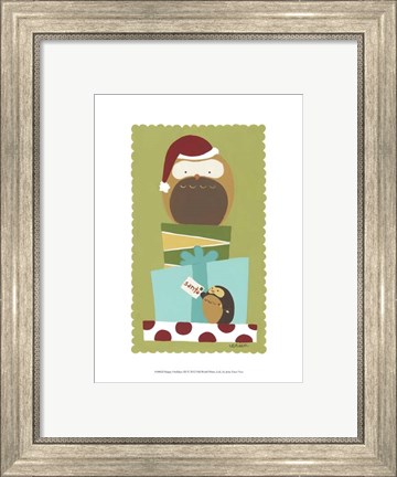 Framed Happy Owlidays III Print