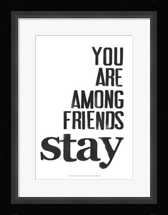 Framed Hospitality IV Print