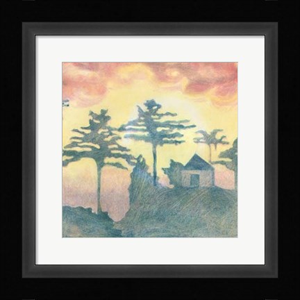 Framed Rising Sun I Print