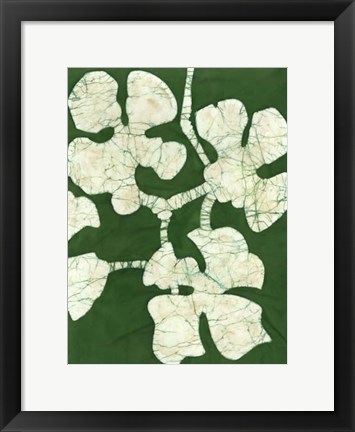 Framed Green Blooms II Print