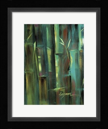 Framed Turquoise Bamboo II Print