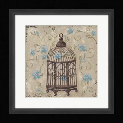 Framed Decorative Bird Cage II Print