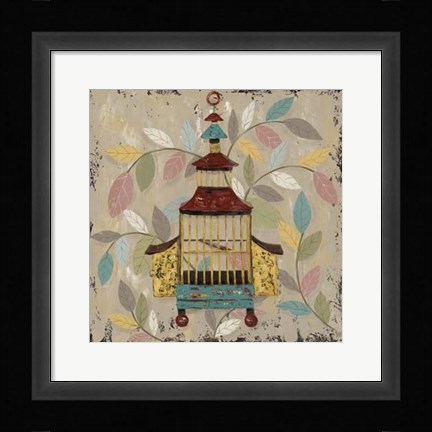 Framed Decorative Bird Cage III Print