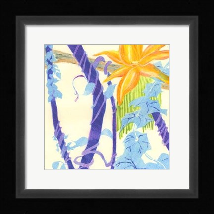 Framed Jungle Monotype III Print