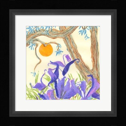 Framed Jungle Monotype IV Print