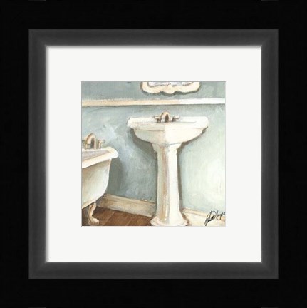 Framed Porcelain Bath I Print