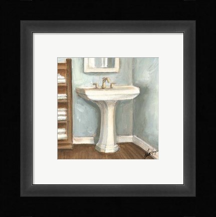 Framed Porcelain Bath III Print