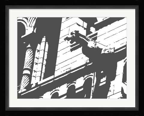 Framed Gargoyle Statue Print
