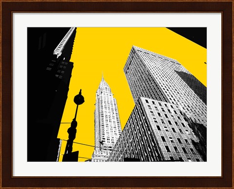 Framed New York on Yellow Print