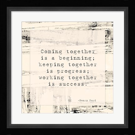 Framed Coming Together Print