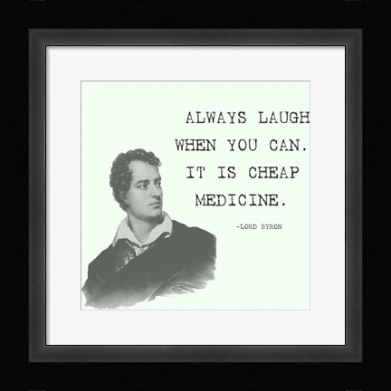 Framed Laugh When You Can Quote Print