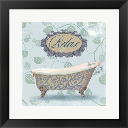 Framed Relax Bath Print
