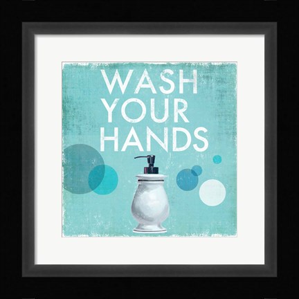 Framed Wash your Hands Print