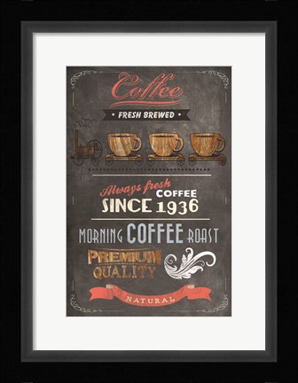 Framed Coffee Menu II Print