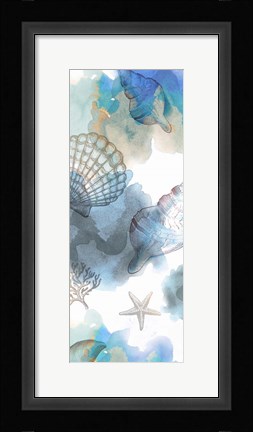 Framed Shell Reflections I Print