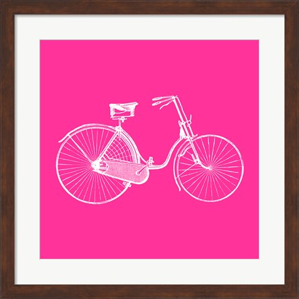 Framed Pink Bicycle Print