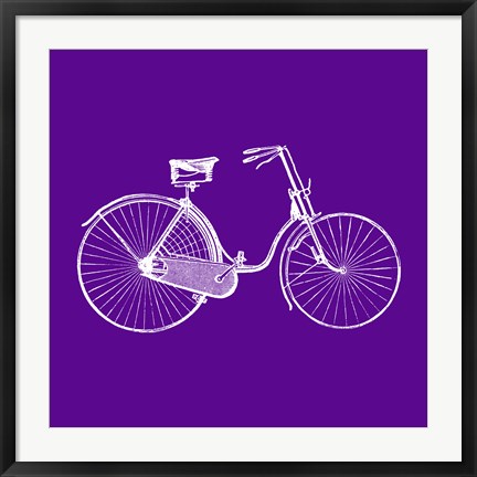 Framed Purple Bicycle Print